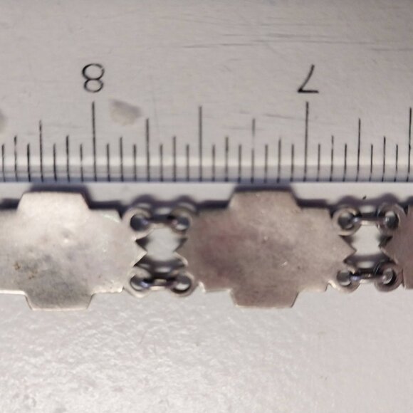 Vintage Art Deco 1930's Sterling Enamel Marcasite Bracelet - Picture 8 of 8